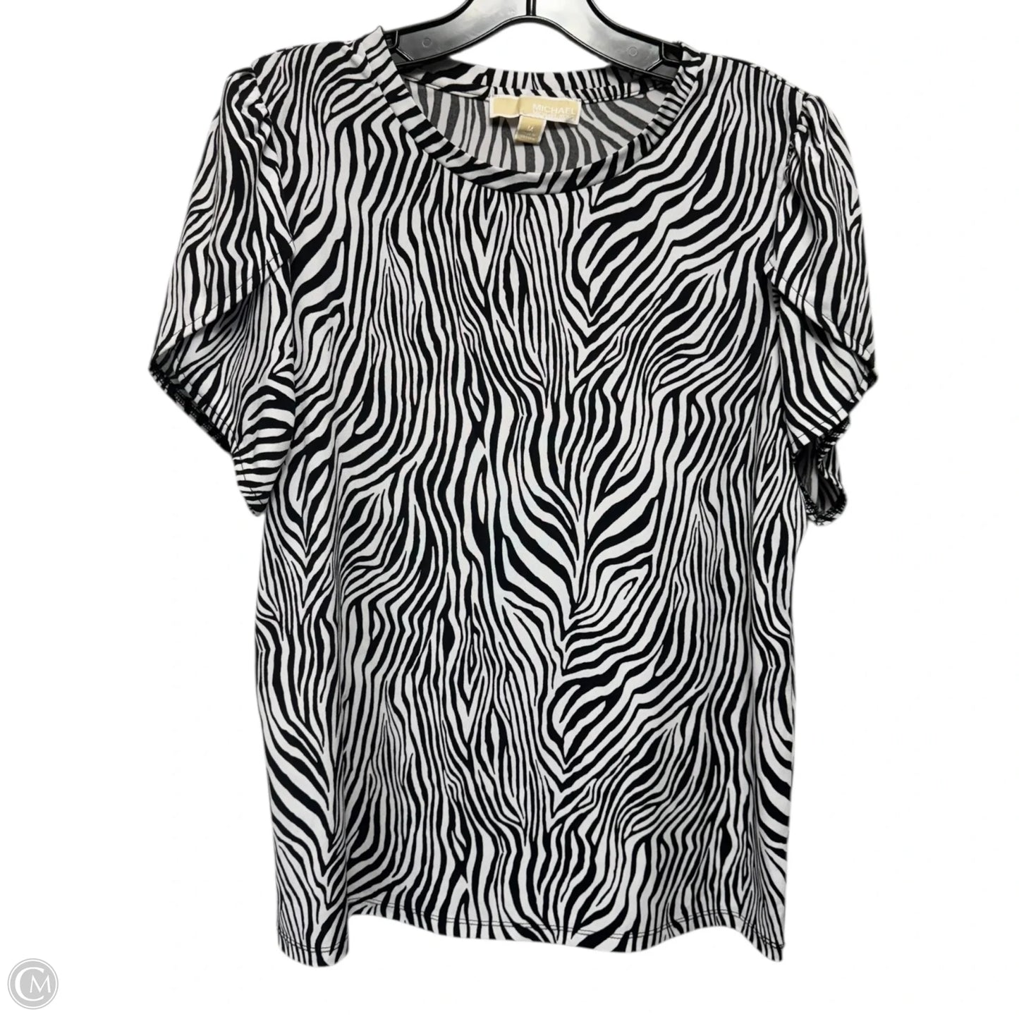 Top Short Sleeve By Michael By Michael Kors In Animal Print, Size: M