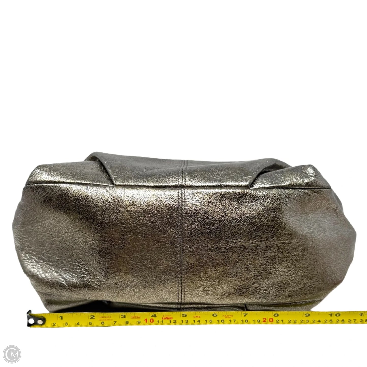 Vintage Convertible Brooke Hobo Designer By Coach In Metallic Pewter, Size: Medium