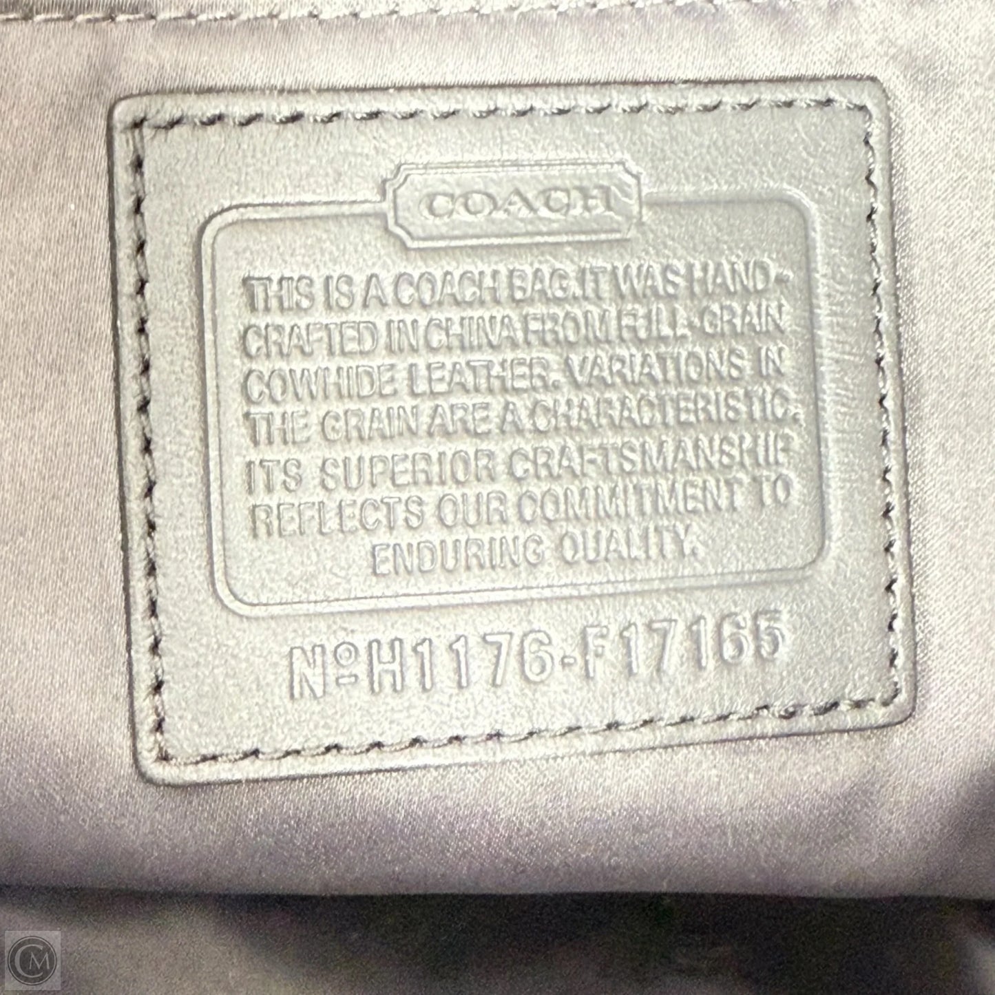 Vintage Convertible Brooke Hobo Designer By Coach In Metallic Pewter, Size: Medium
