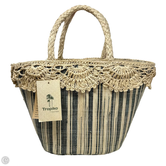 Raffia Bucket Tote By Tropika By Kultura, Size: Small