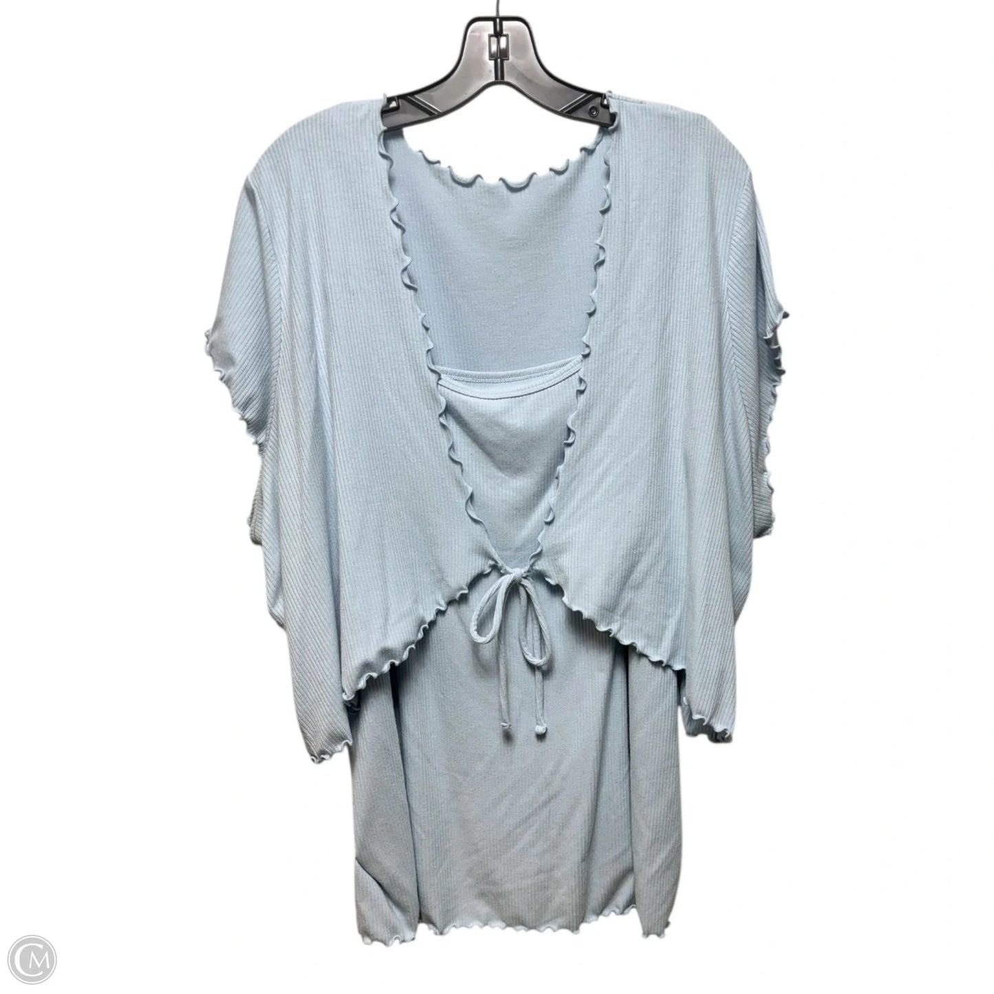 Ribbed Top 2pc Short Sleeve By Torrid In Blue, Size: 5