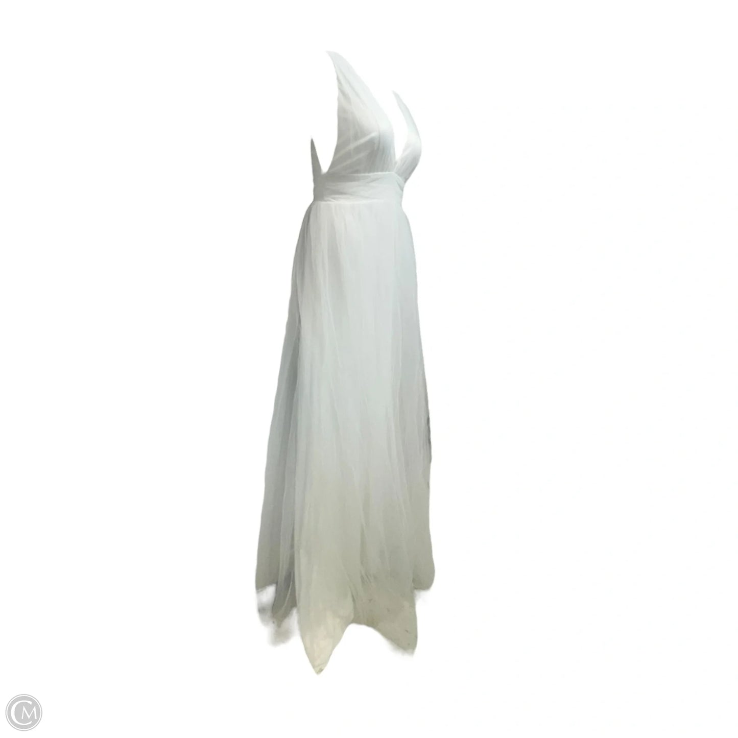 Heavenly Hues White Tulle Sleeveless Maxi Dress By Lulus In White, Size: M