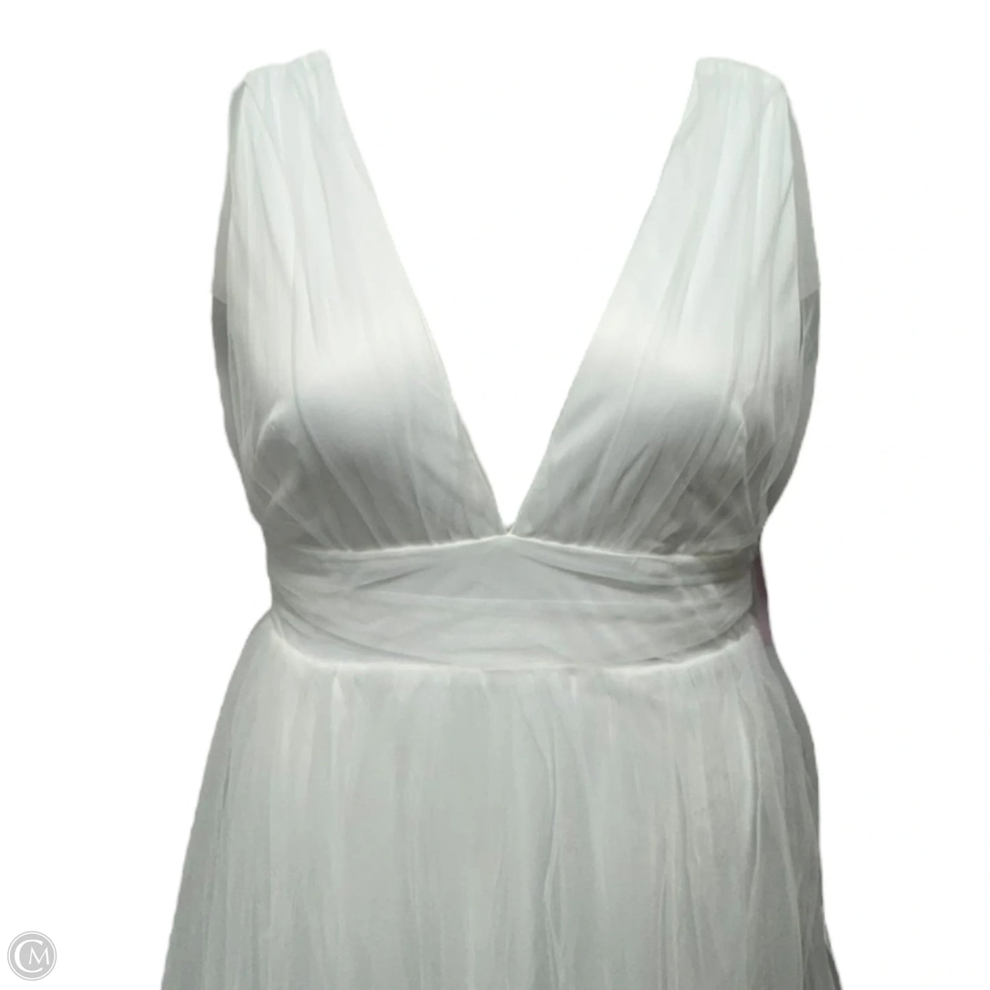 Heavenly Hues White Tulle Sleeveless Maxi Dress By Lulus In White, Size: M