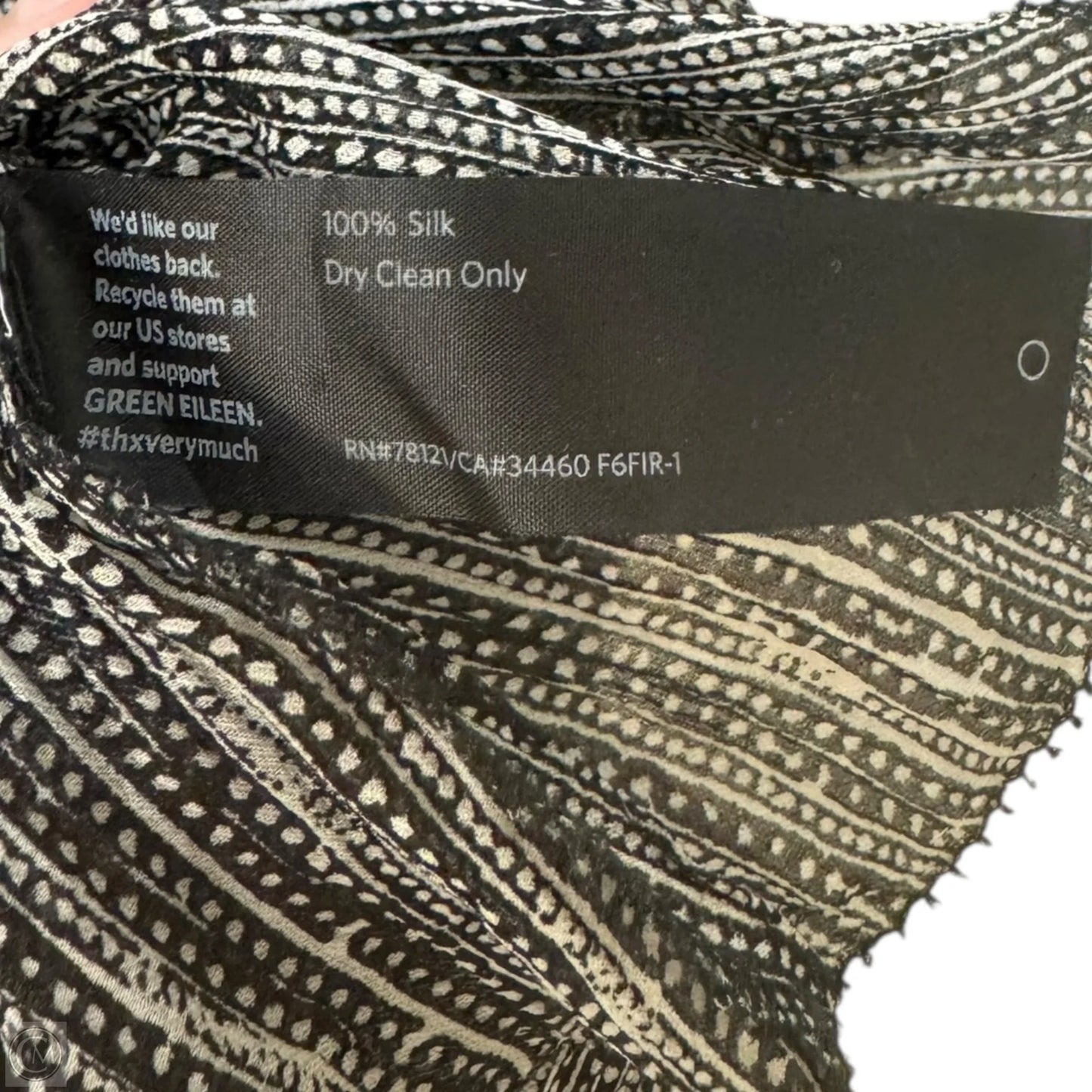 Silk Tank Dress Casual Midi By Eileen Fisher In Black & White, Size: Xs
