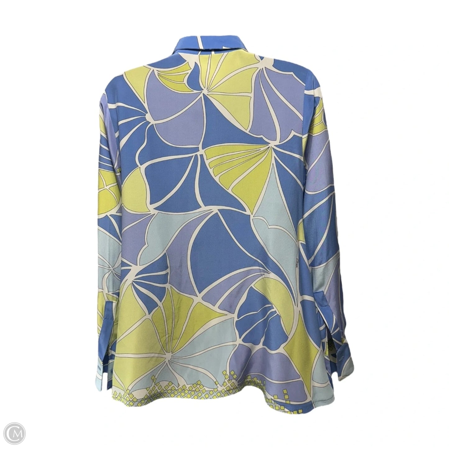 Silk Printed Button Down Blouse By Averardo Bessi In Multi-colored, Size: 6
