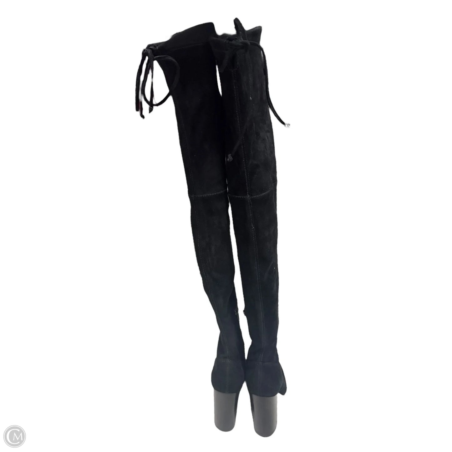 Julia Thigh High Suede Boots Designer By Frye In Black, Size: 5.5