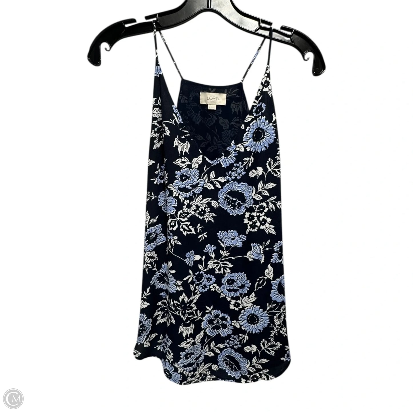 Top Sleeveless By Loft In Blue & White, Size: Xs