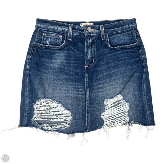 Skirt Mini & Short By L Agence In Blue Denim, Size: 2