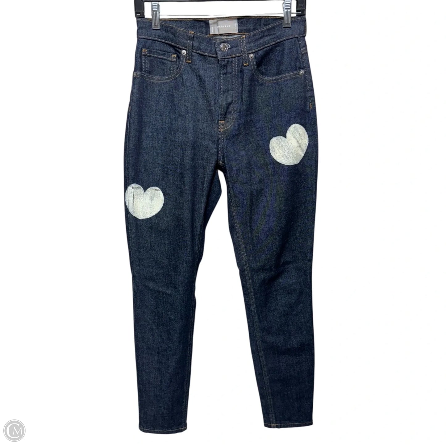 Hand-Printed Heart Stretch High Rise Skinny Jeans
By Everlane X PlayHouseRoll In Blue Denim, Size: 4/27