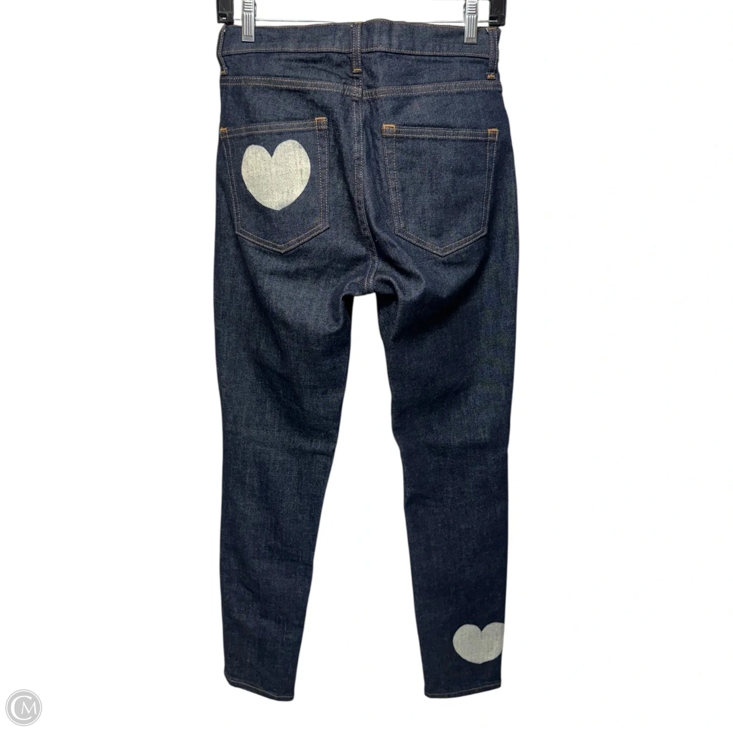 Hand-Printed Heart Stretch High Rise Skinny Jeans
By Everlane X PlayHouseRoll In Blue Denim, Size: 4/27