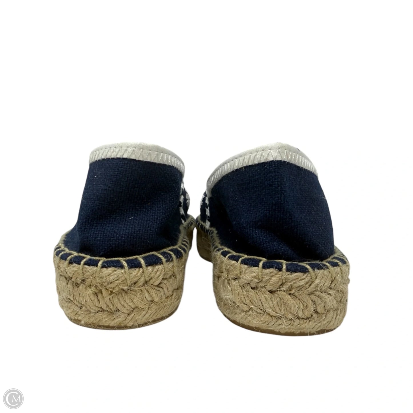 Palmer Espadrille Flats By Jack Rogers In Blue & White, Size: 7