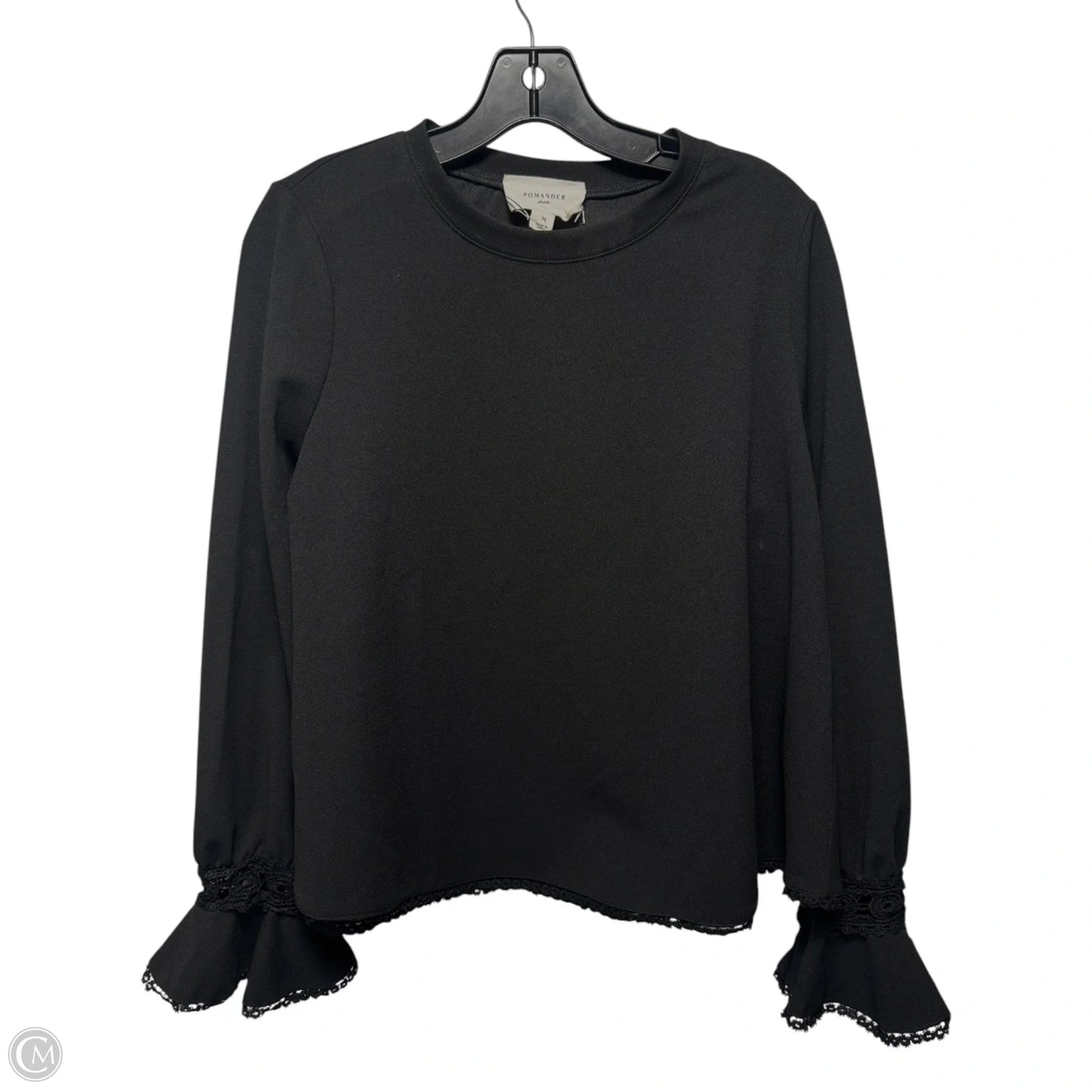 Top Long Sleeve By Pomander Place In Black, Size: M