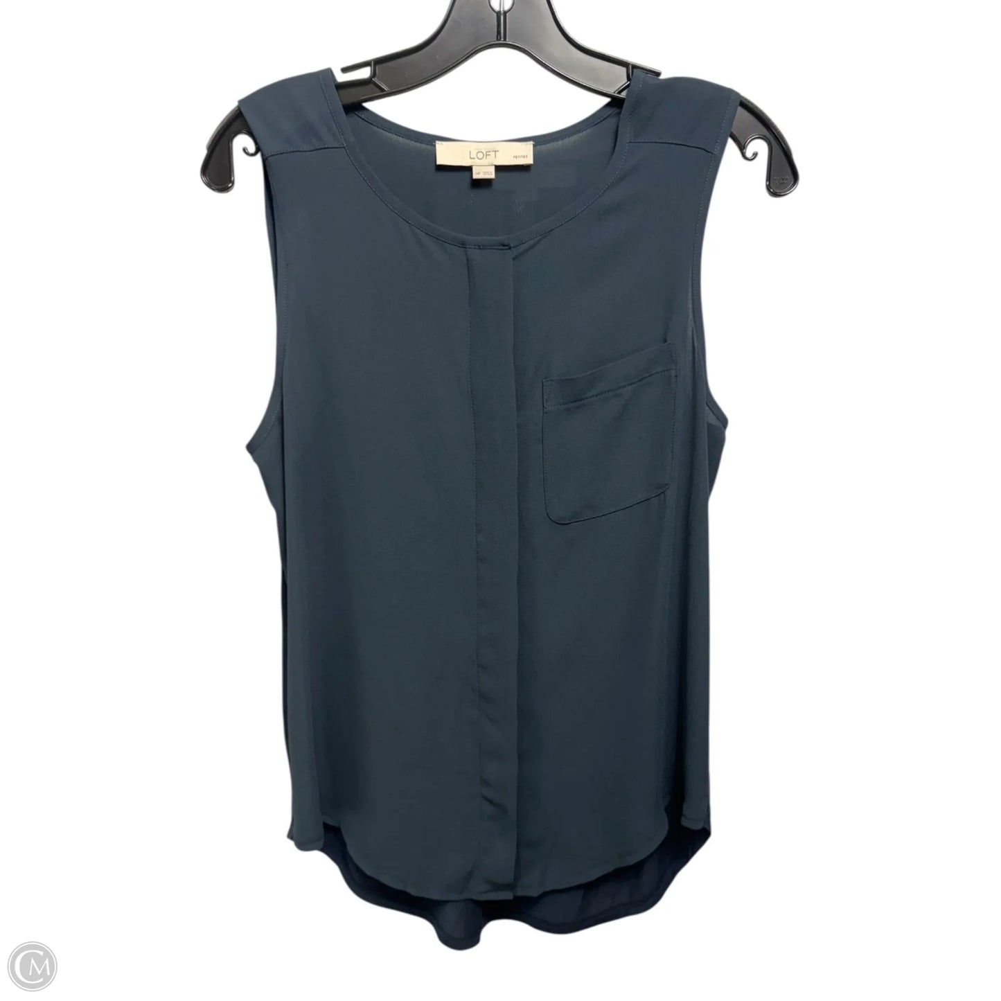 Top Sleeveless By Loft In Teal, Size: S