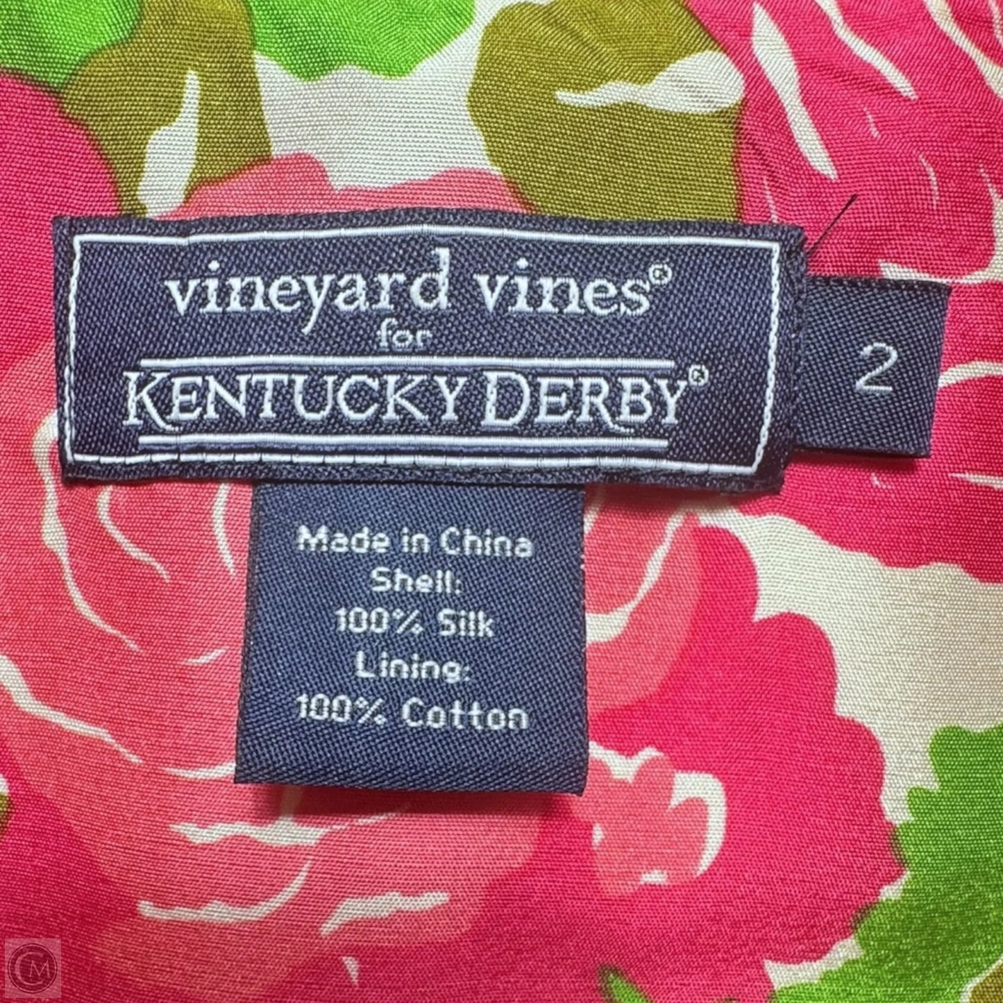 Silk Dress Casual Short By Vineyard Vines In Floral Print, Size: 2