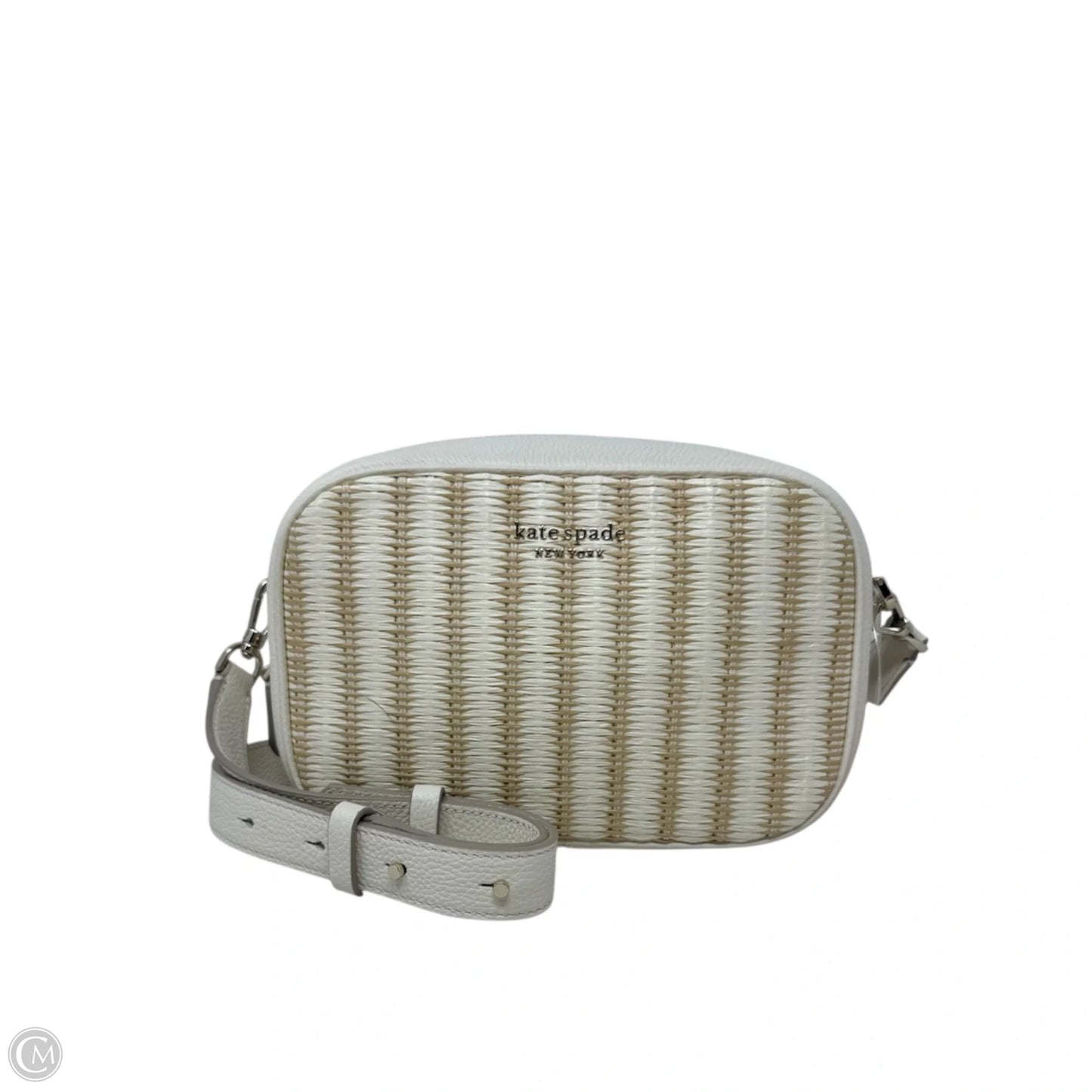 Astrid Straw Medium Crossbody Designer By Kate Spade, Size: Medium