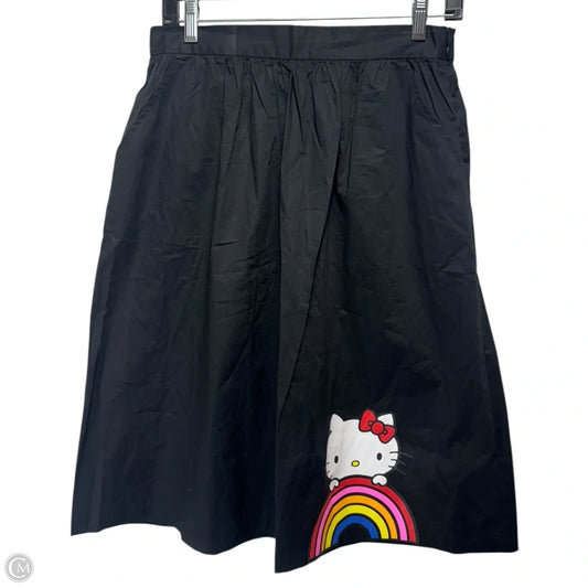 Let’s Go Rainbow A-Line Midi Skirt By Modcloth X Hello Kitty In Black, Size: M