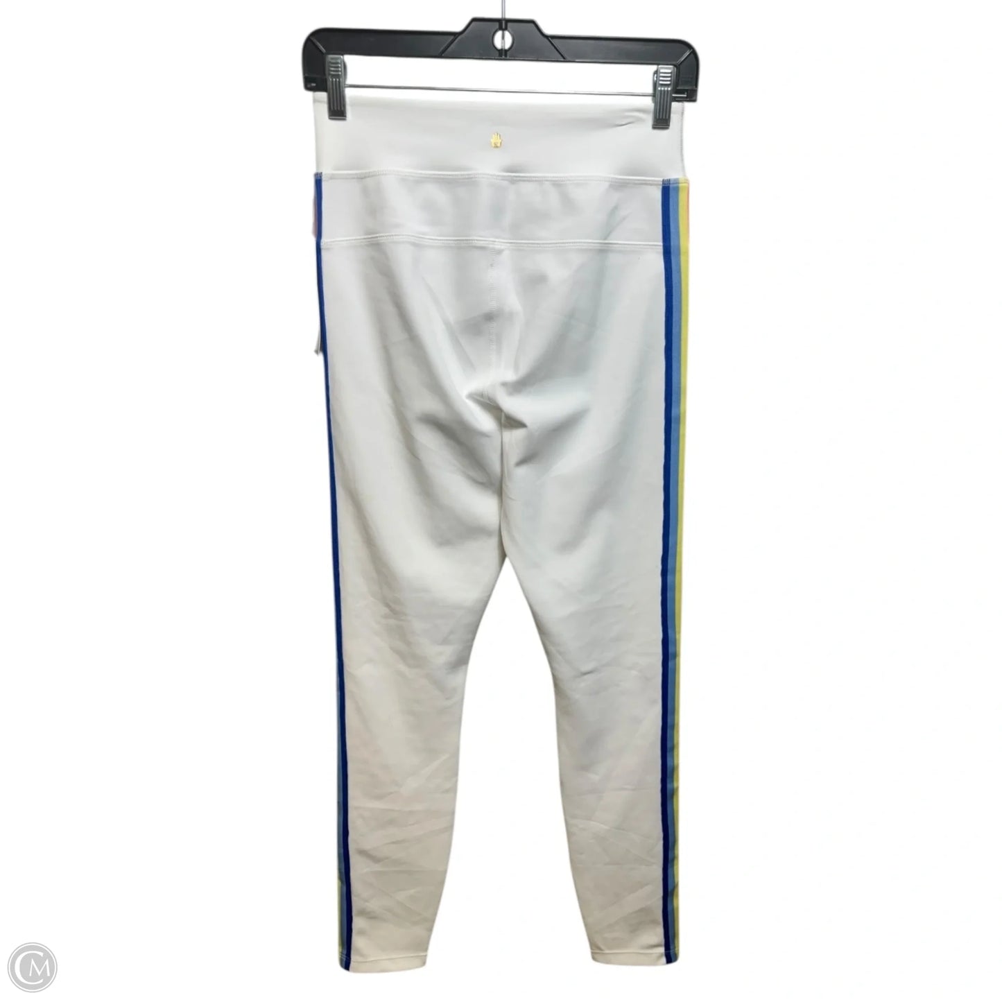 Track Tight Athletic Leggings By Spiritual Gangster In White, Size: L