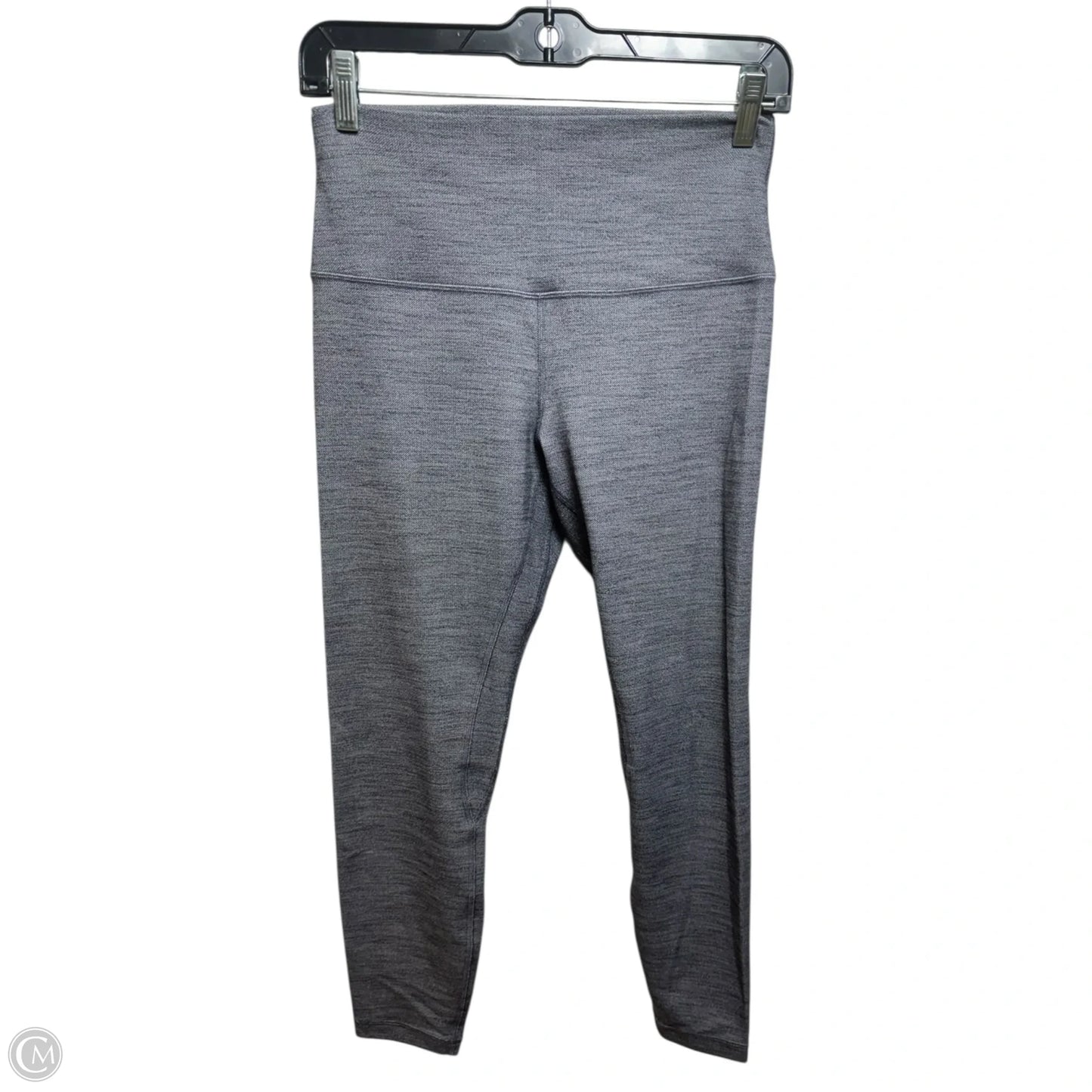 Align Crop 21" Leggings By Lululemon In Mini Heathered Herringbone Heathered Black White / Black, Size: 8