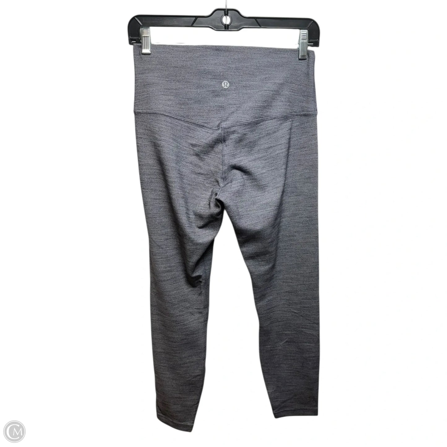 Align Crop 21" Leggings By Lululemon In Mini Heathered Herringbone Heathered Black White / Black, Size: 8