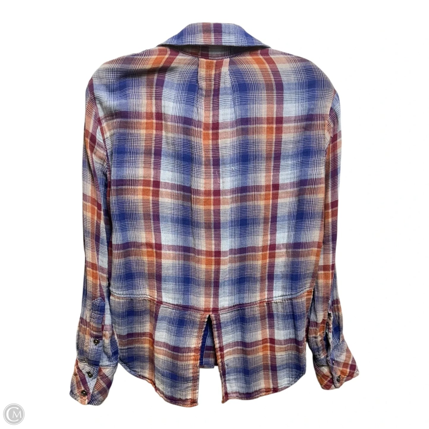 Top Long Sleeve By Cloth & Stone In Plaid Pattern, Size: Xs