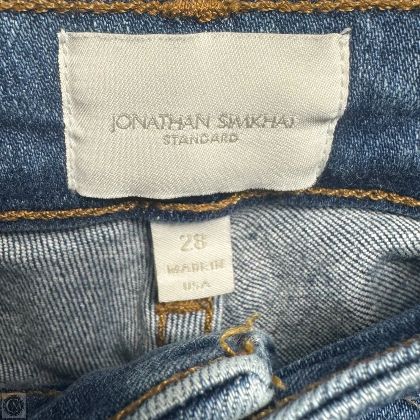 Jeans Straight By Jonathan Simkhai In Blue Denim, Size: 6/28