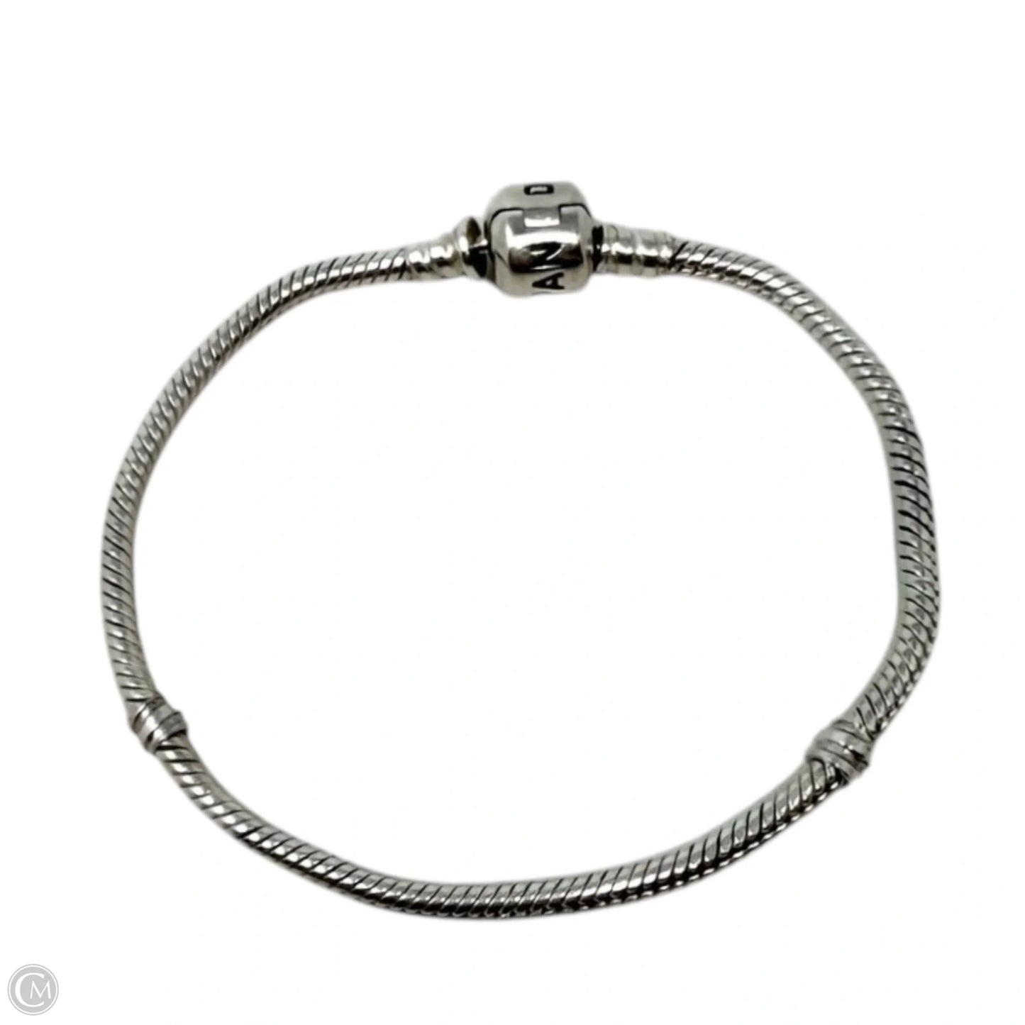 Sterling Silver Moments Barrel Clasp Snake Chain Bracelet By Pandora