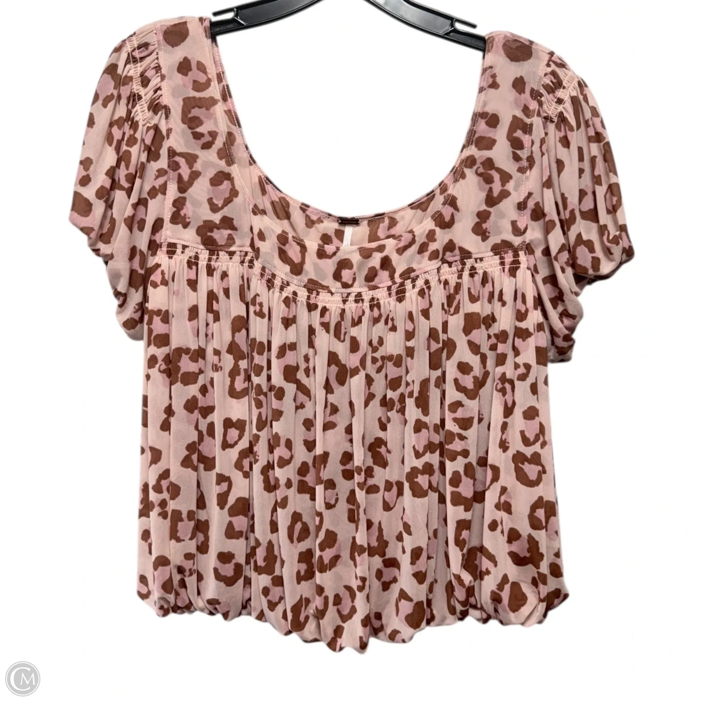Meg's Blouse By Free People In Blush Pink Leopard Print , Size: S