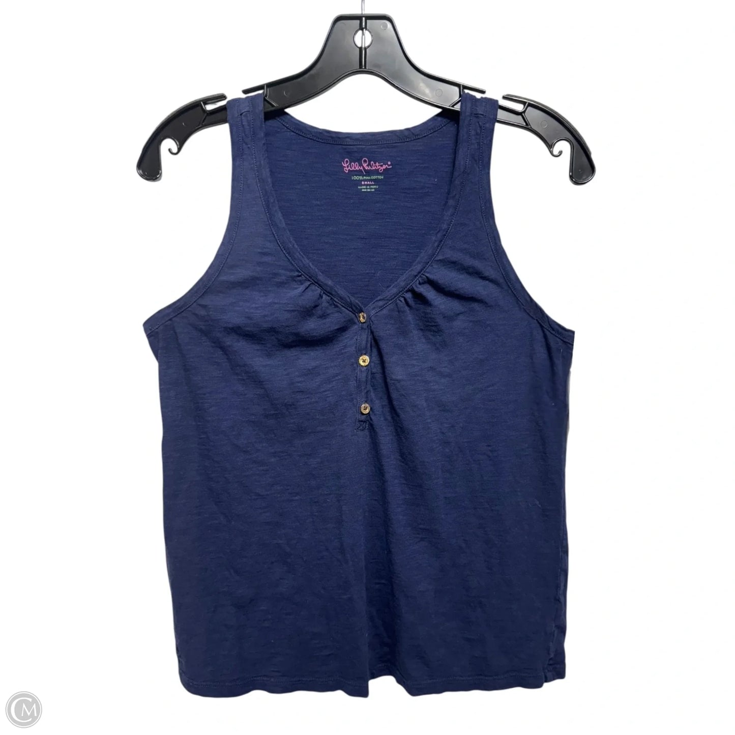 Top Sleeveless Designer By Lilly Pulitzer In Navy, Size: S