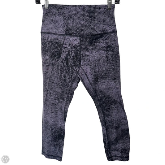 Align Crop Leggings By Lululemon In Pixel Print Purple Quartz Black, Size: 6