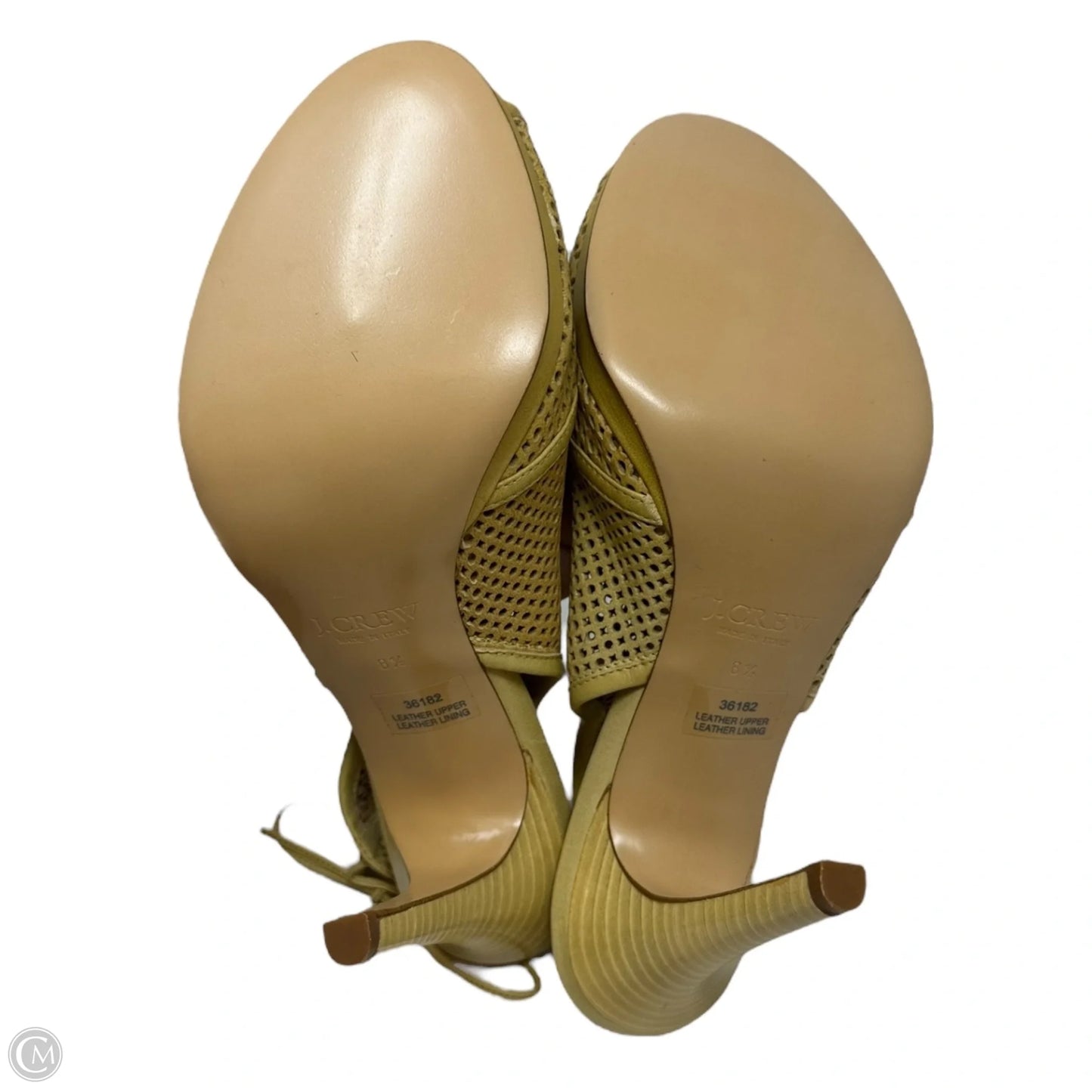 Quorra Peep Toe Stiletto Booties By J. Crew In Yellow, Size: 8.5