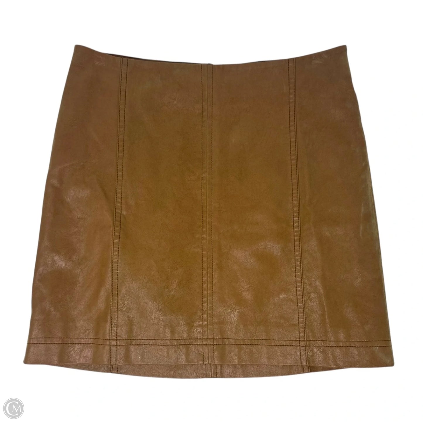 Modern Femme Vegan Leather Mini Skirt By Free People In Tan, Size: 4