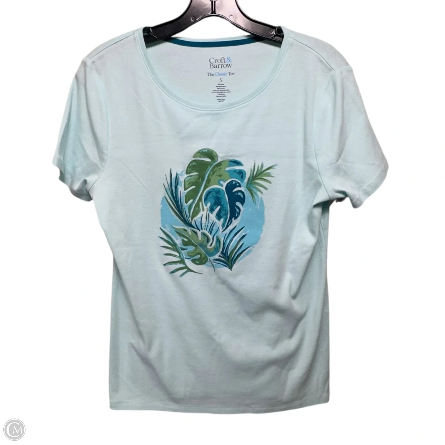 Top Short Sleeve By Croft And Barrow In Blue, Size: S