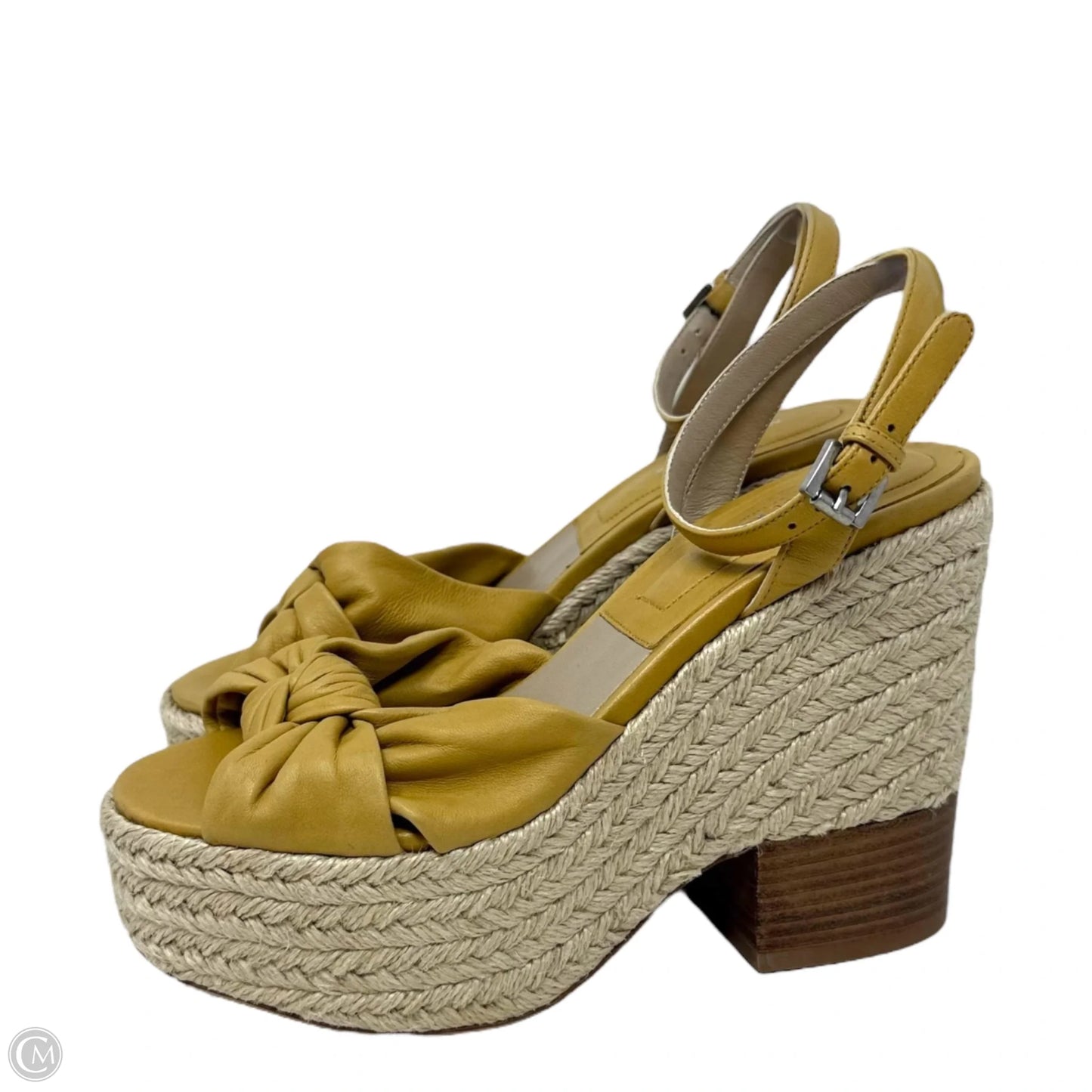 Runway Silvana Nappa Leather Platform Espadrille Sandals Designer By Michael Kors Collection In Peanut, Size: US 6/IT36