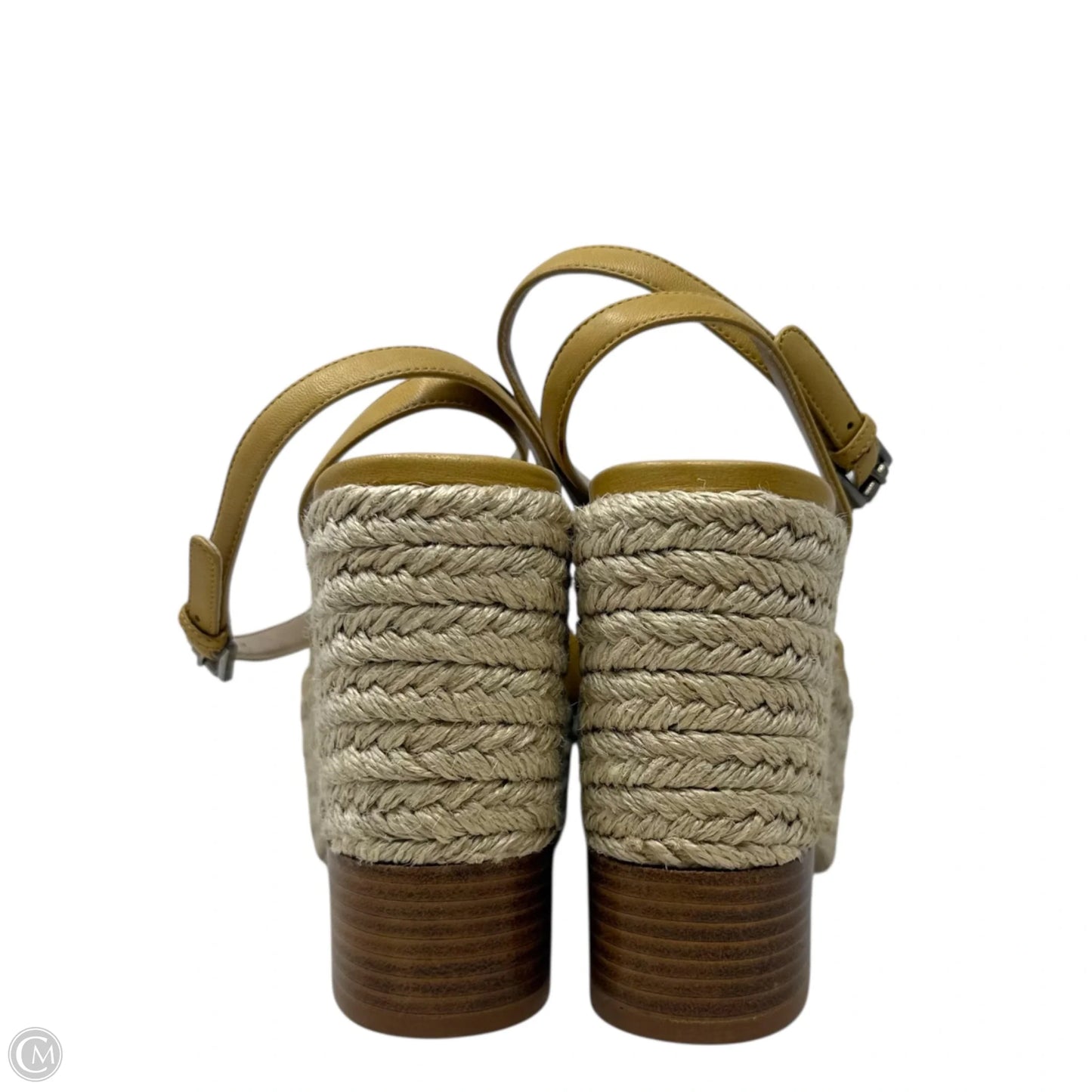 Runway Silvana Nappa Leather Platform Espadrille Sandals Designer By Michael Kors Collection In Peanut, Size: US 6/IT36