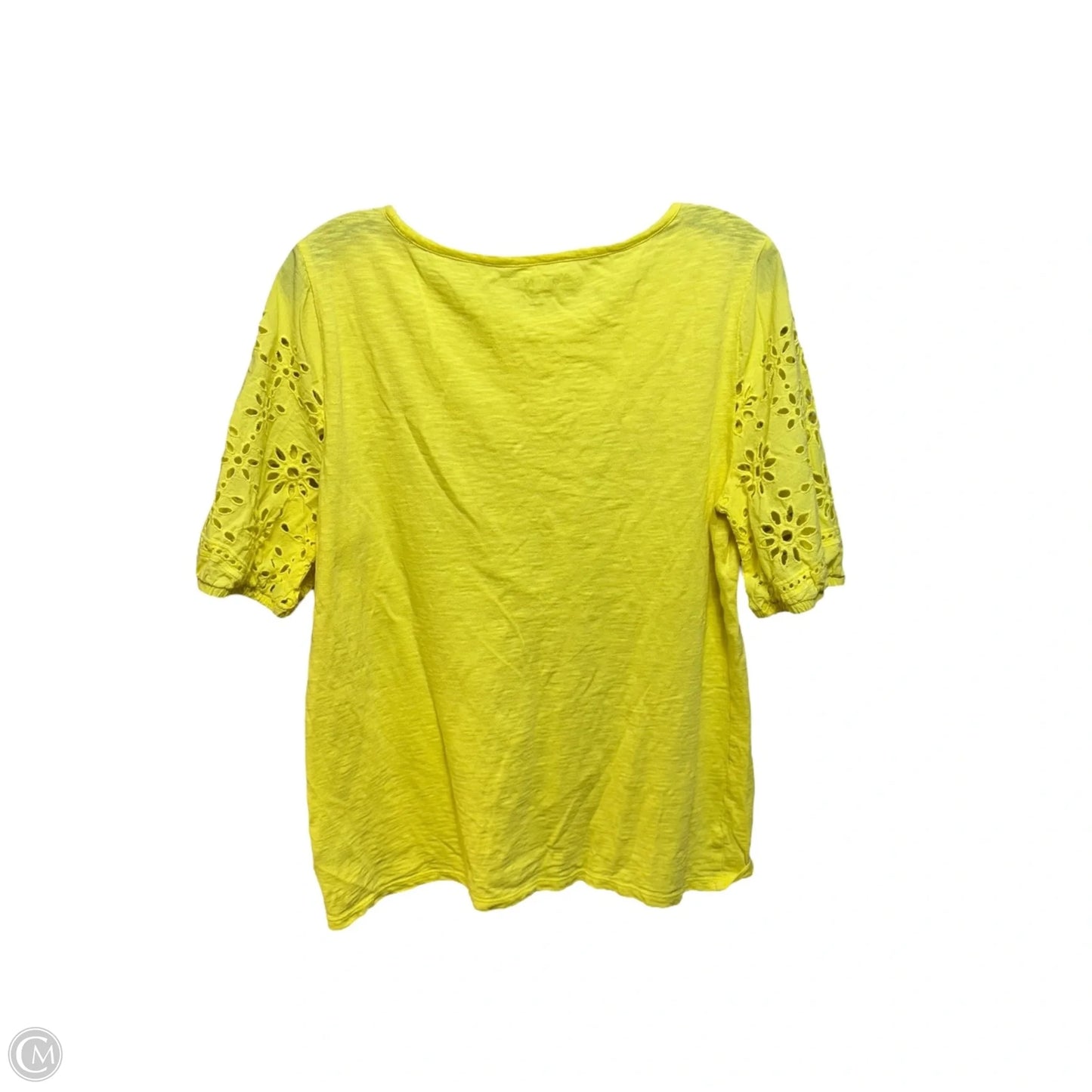 Top Short Sleeve By Talbots In Yellow, Size: M