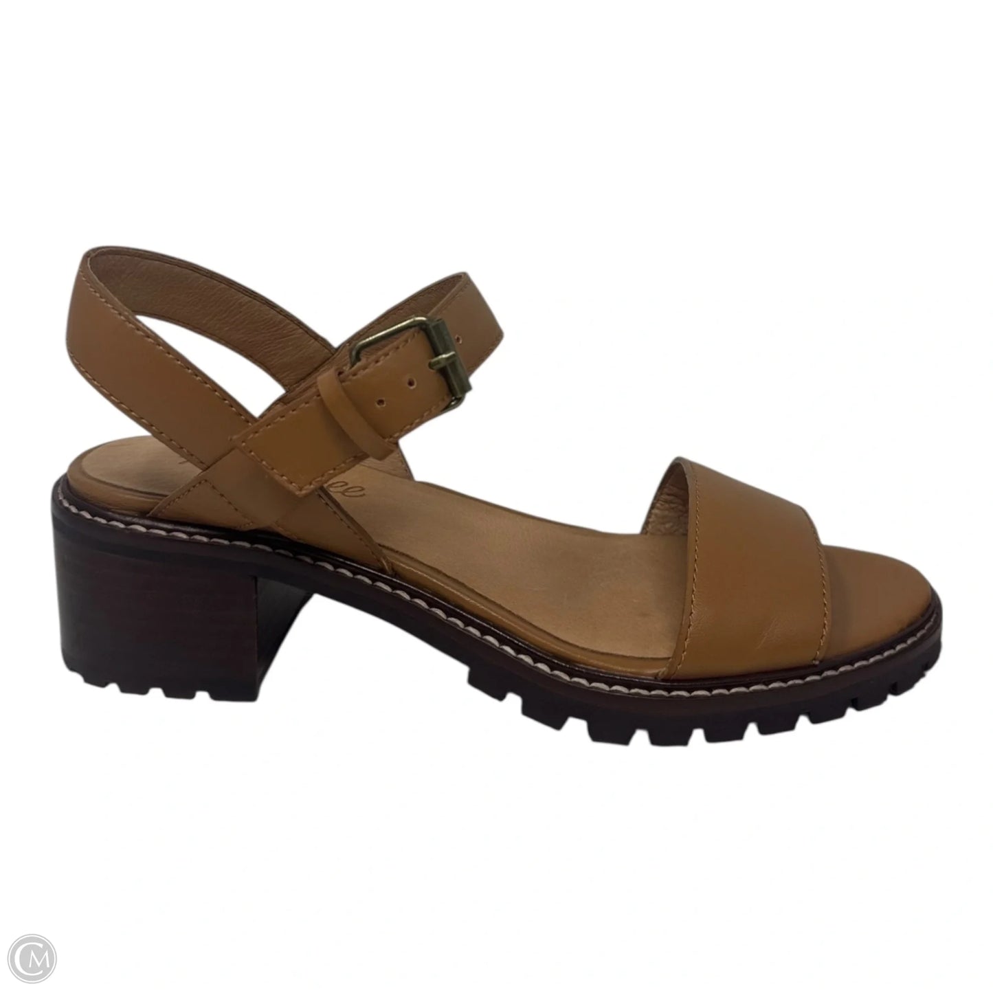 Sandals Heels Block By Madewell In Tan, Size: 7.5