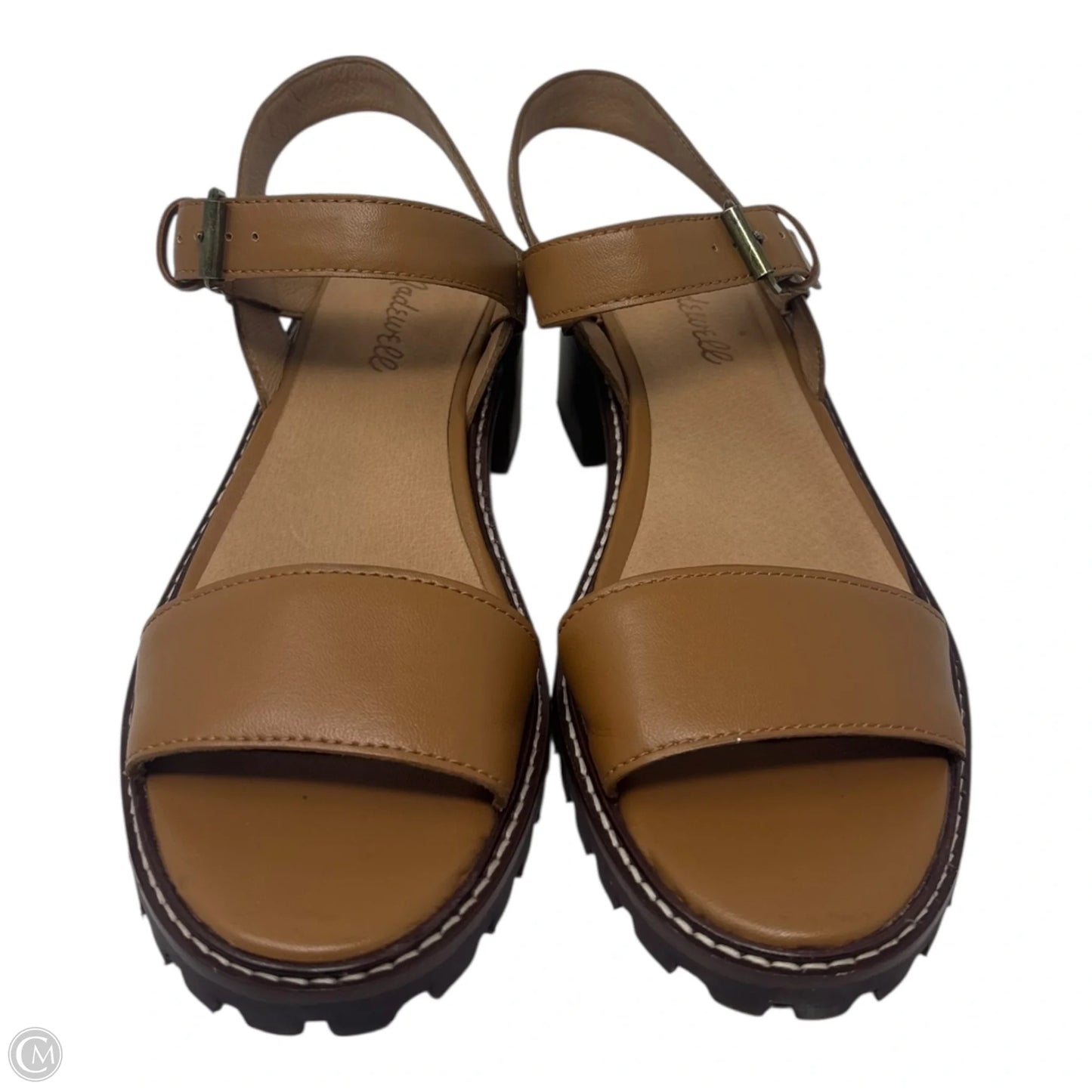 Sandals Heels Block By Madewell In Tan, Size: 7.5