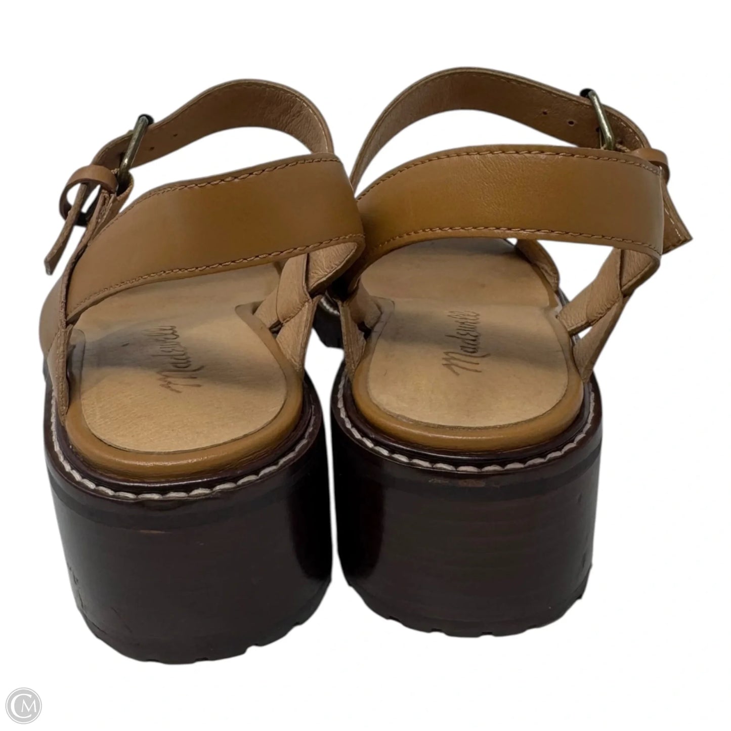 Sandals Heels Block By Madewell In Tan, Size: 7.5
