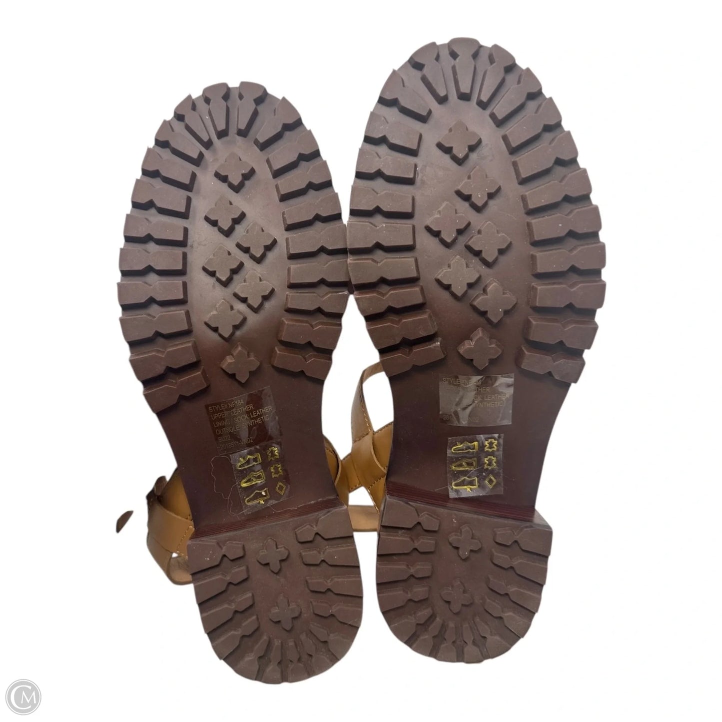 Sandals Heels Block By Madewell In Tan, Size: 7.5