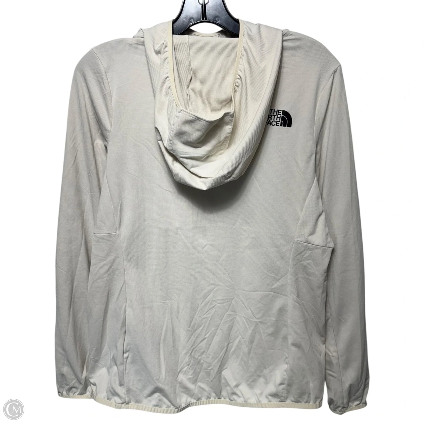 Athletic Top Long Sleeve Hoodie By The North Face In Cream, Size: M