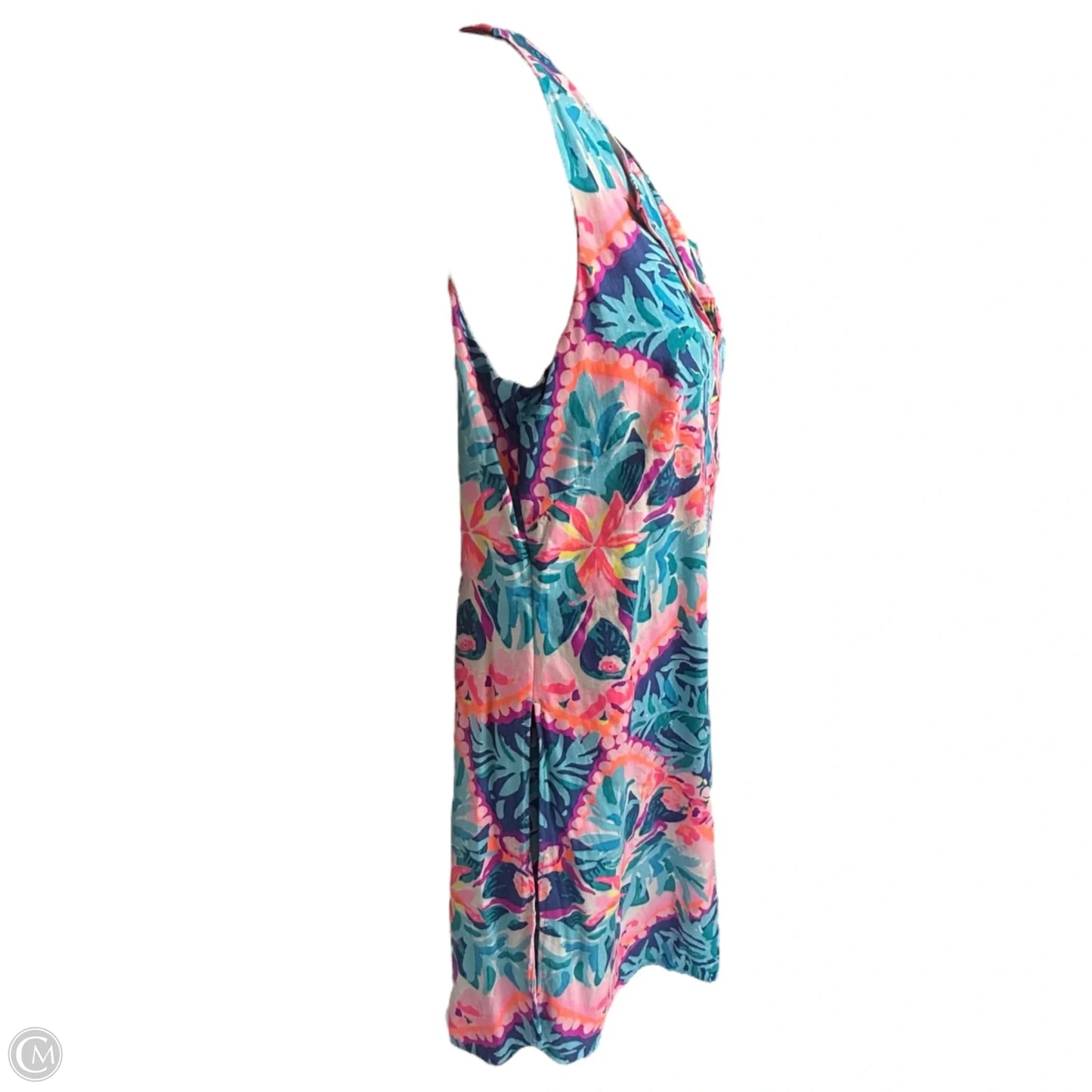 Tanya Romper Designer By Lilly Pulitzer In Seaside Aqua Coconut Cove Engineered, Size: 0