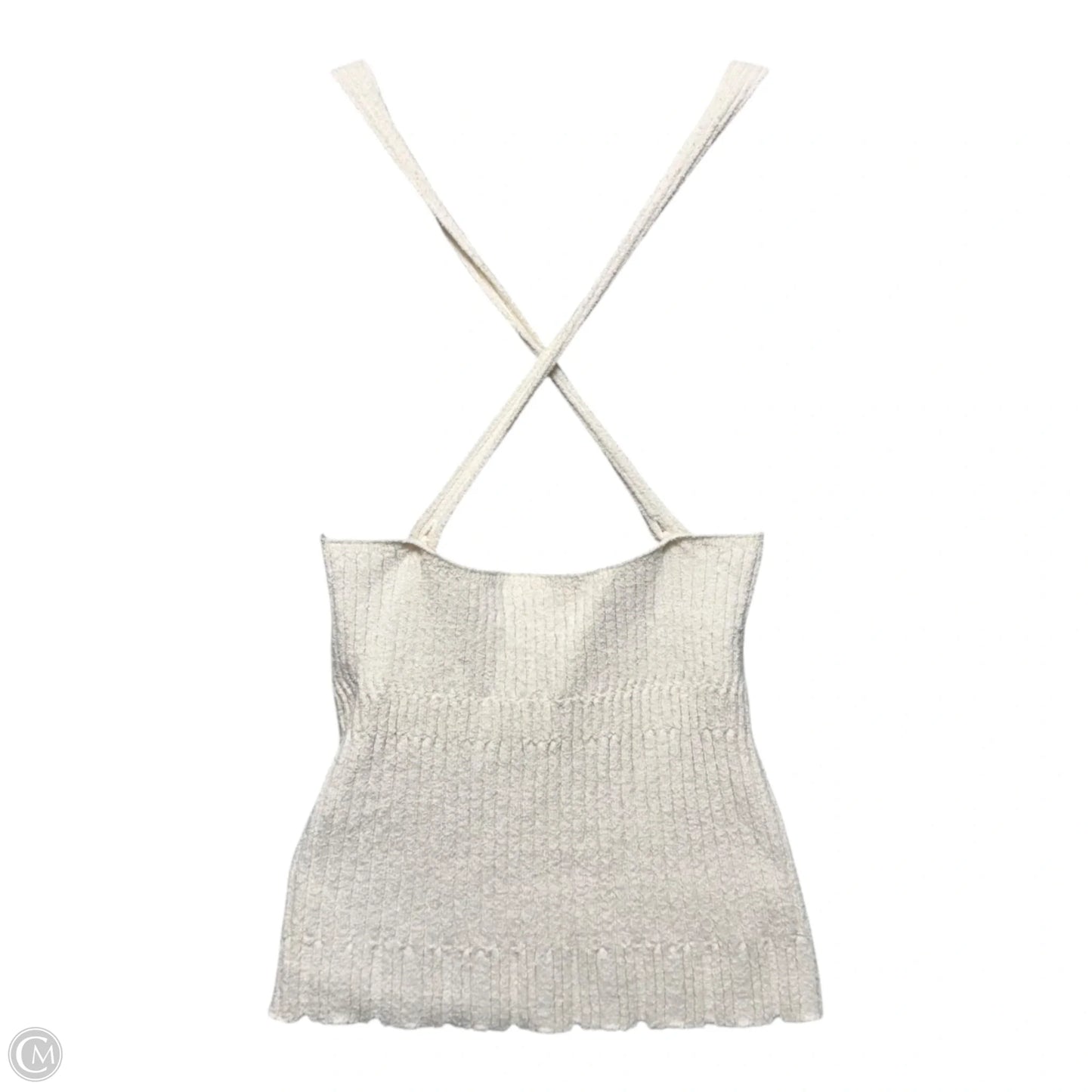 Knit V-Neck Tank By Anthropologie In Cream, Size: S