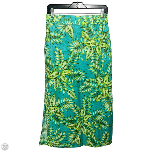 Linen Skirt Maxi By C And C In Tropical Print, Size: S