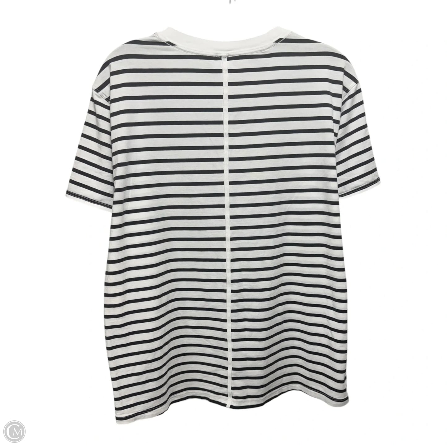 All Yours Cotton T-Shirt By Lululemon In Yachtie Stripe White Graphite Grey, Size: M