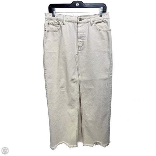 Front Slit Denim Skirt Maxi By We The Free In Cream, Size: 6