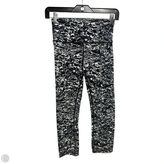 Athletic Leggings Capris By Lululemon In Black & White, Size: 4