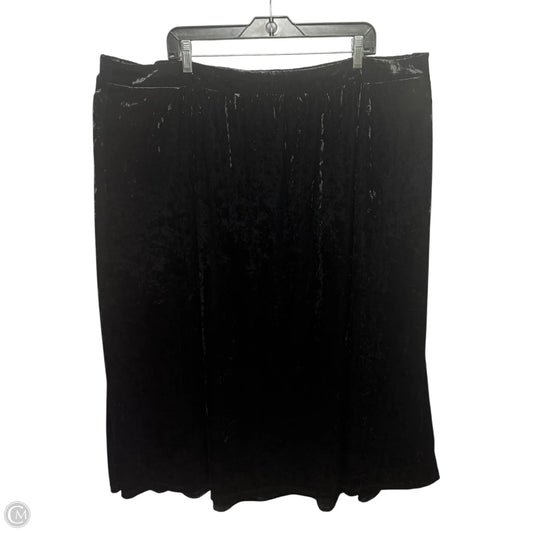 Velvet Skirt Midi By Terra & Sky In Black, Size: 3x