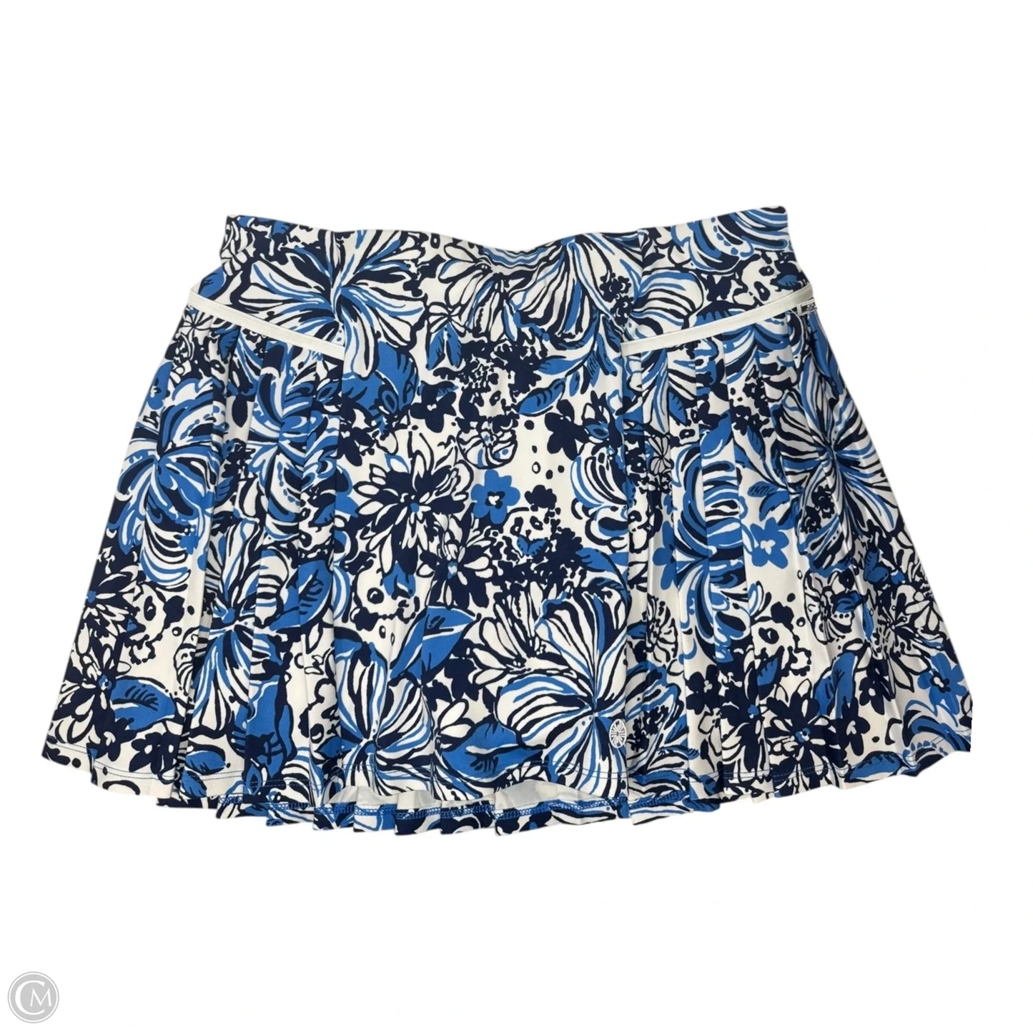 UPF 50+ Bacio Skort Designer By Lilly Pulitzer In Blue & White, Size: M
