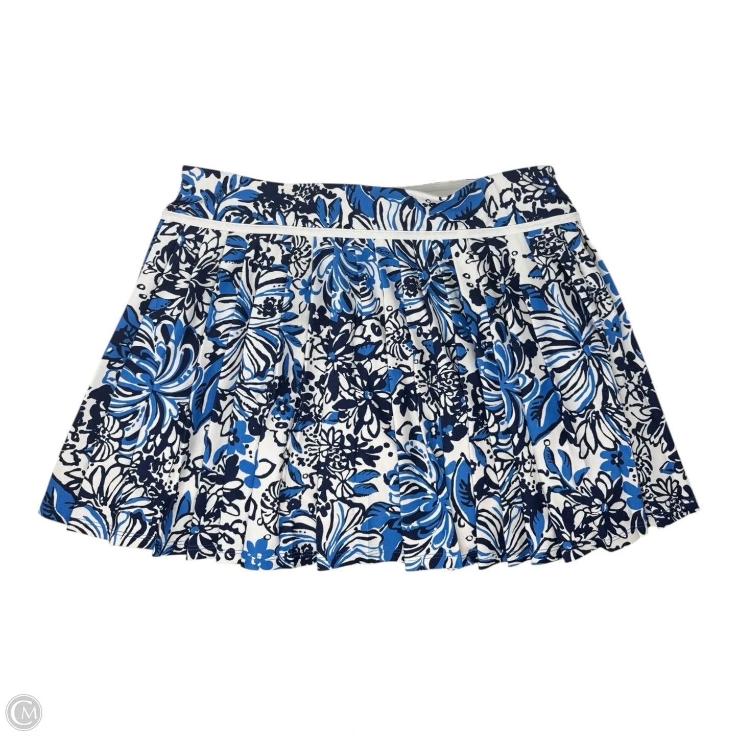 UPF 50+ Bacio Skort Designer By Lilly Pulitzer In Blue & White, Size: M