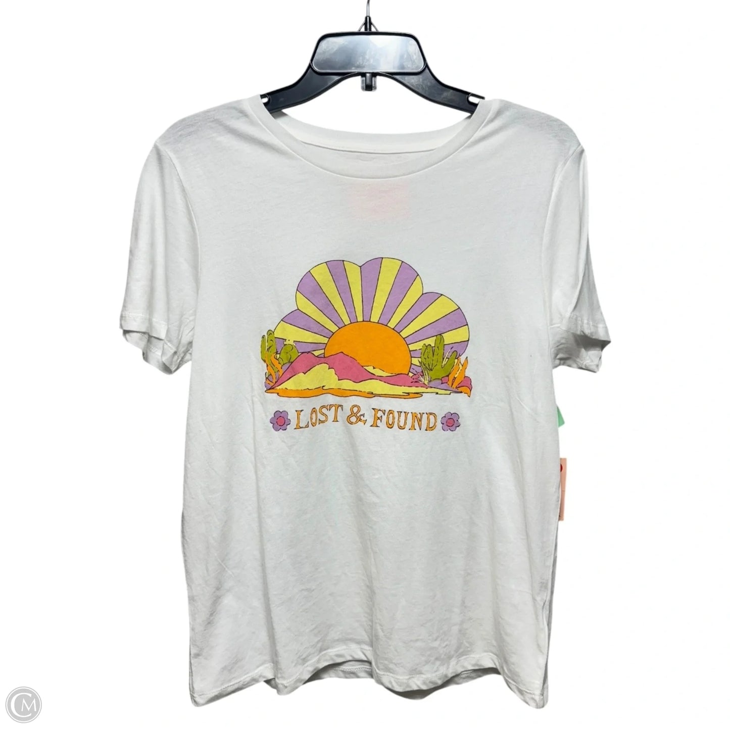 Lost & Found Top Short Sleeve By Bandai In White, Size: M